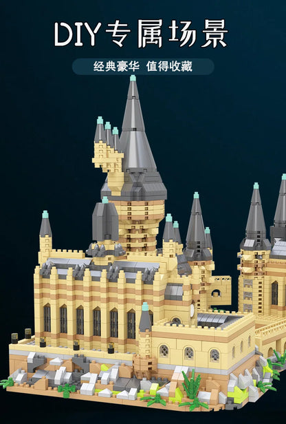 Magic Castle Building Blocks Set — DIY Wizardry School Model with Micro Bricks for Kids & Adults, Creative Assembly Toy Gift