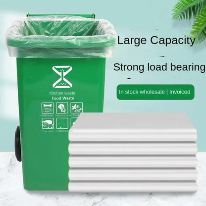50PCS High-Capacity Garbage Bags – Thickened Disposable Trash Bags for Household & Kitchen Use