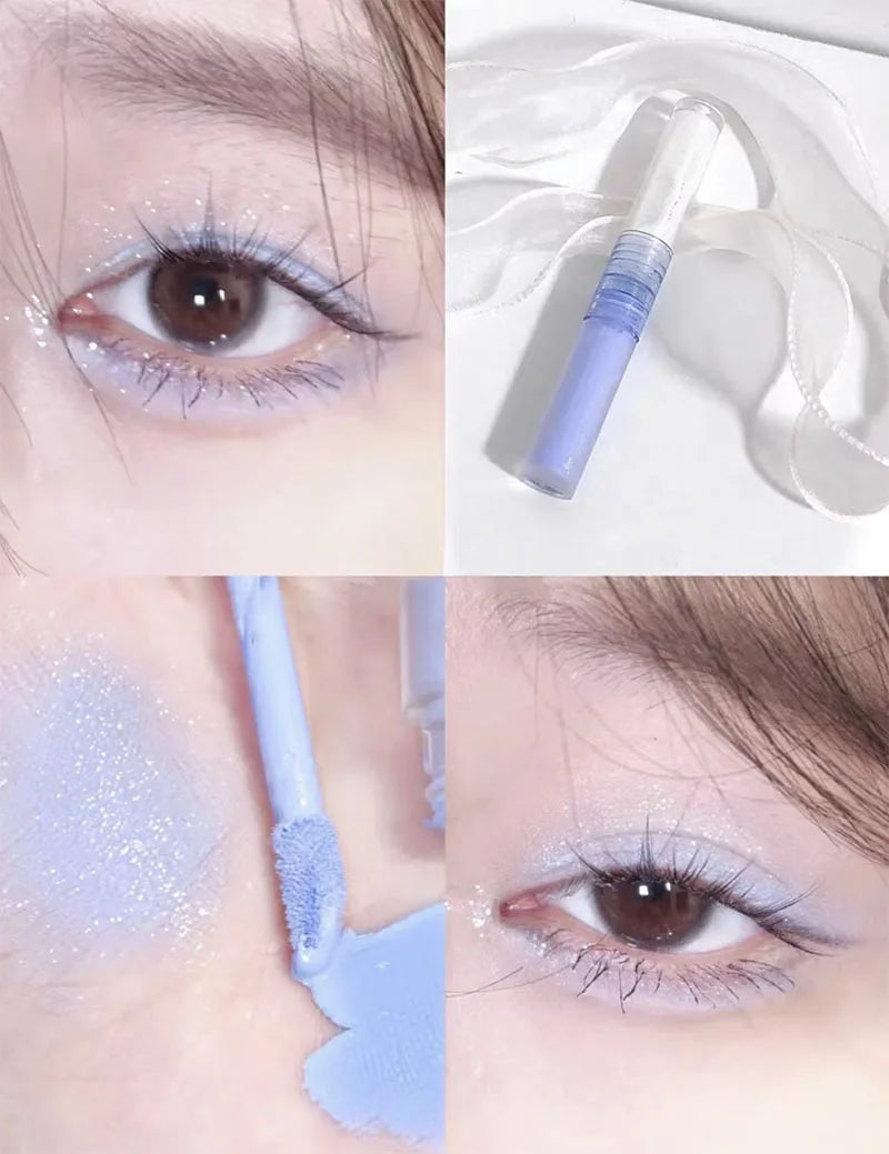 2-in-1 Double Head Glitter Liquid Eyeshadow – Waterproof Matte Blue Green Lightweight Summer Eye Makeup
