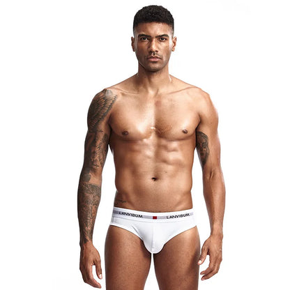3PCS Men’s Pure Cotton Low Waist Briefs – Breathable Elastic Sexy Loose Fit Underwear for Summer Comfort Wear