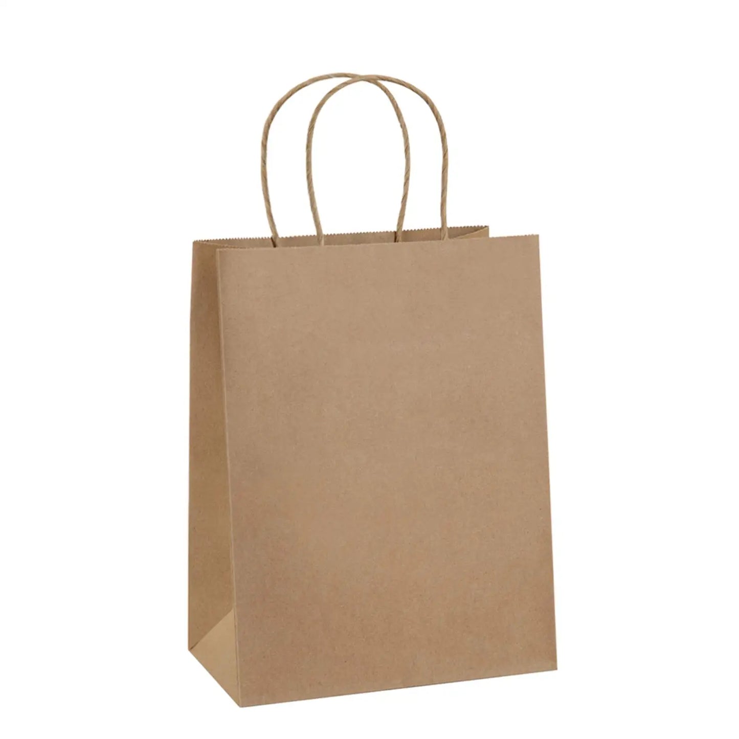 25/50pcs Brown Kraft Paper Gift Bags with Handles – Wedding, Birthday, Party Favor & Small Business Grocery Bags