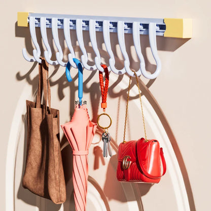 Non-Perforated Sliding Rail Hooks – Universal Kitchen & Door Storage Hooks for Household Shelves