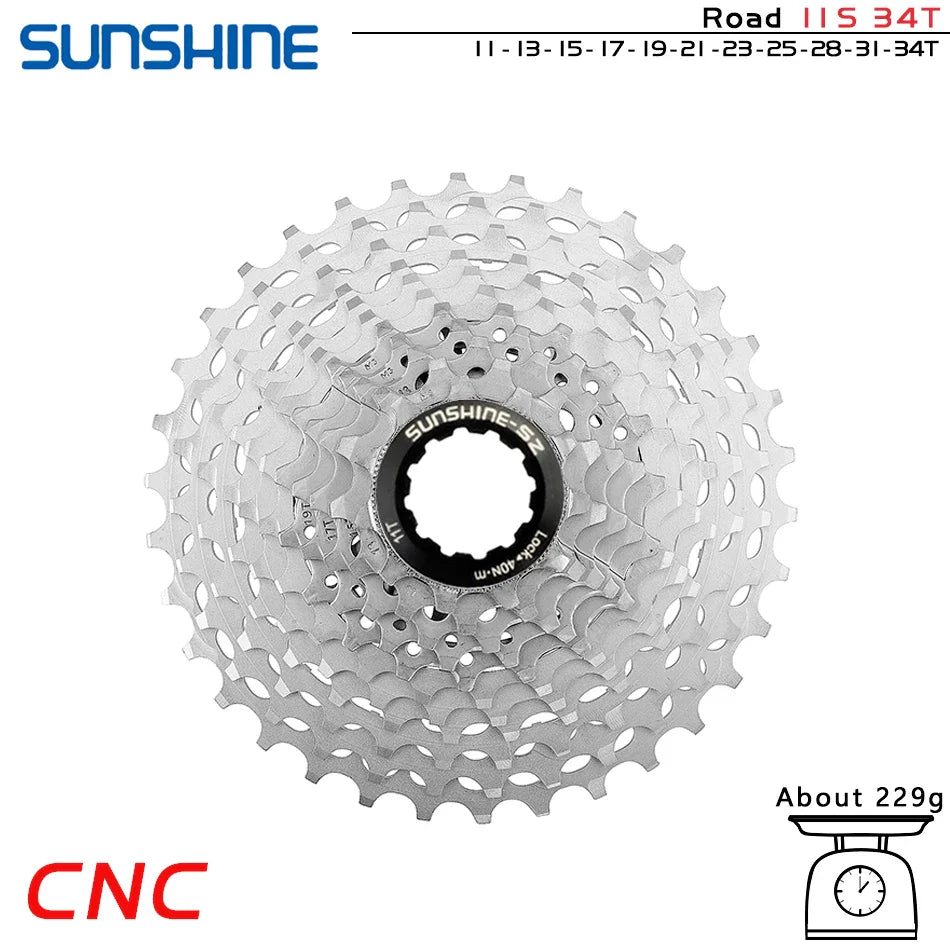 GOLDIX Ultralight CNC Road Bike Cassette — 11/12-Speed 28T-36T Sprocket for SHIMANO HG, K7 11S/12S