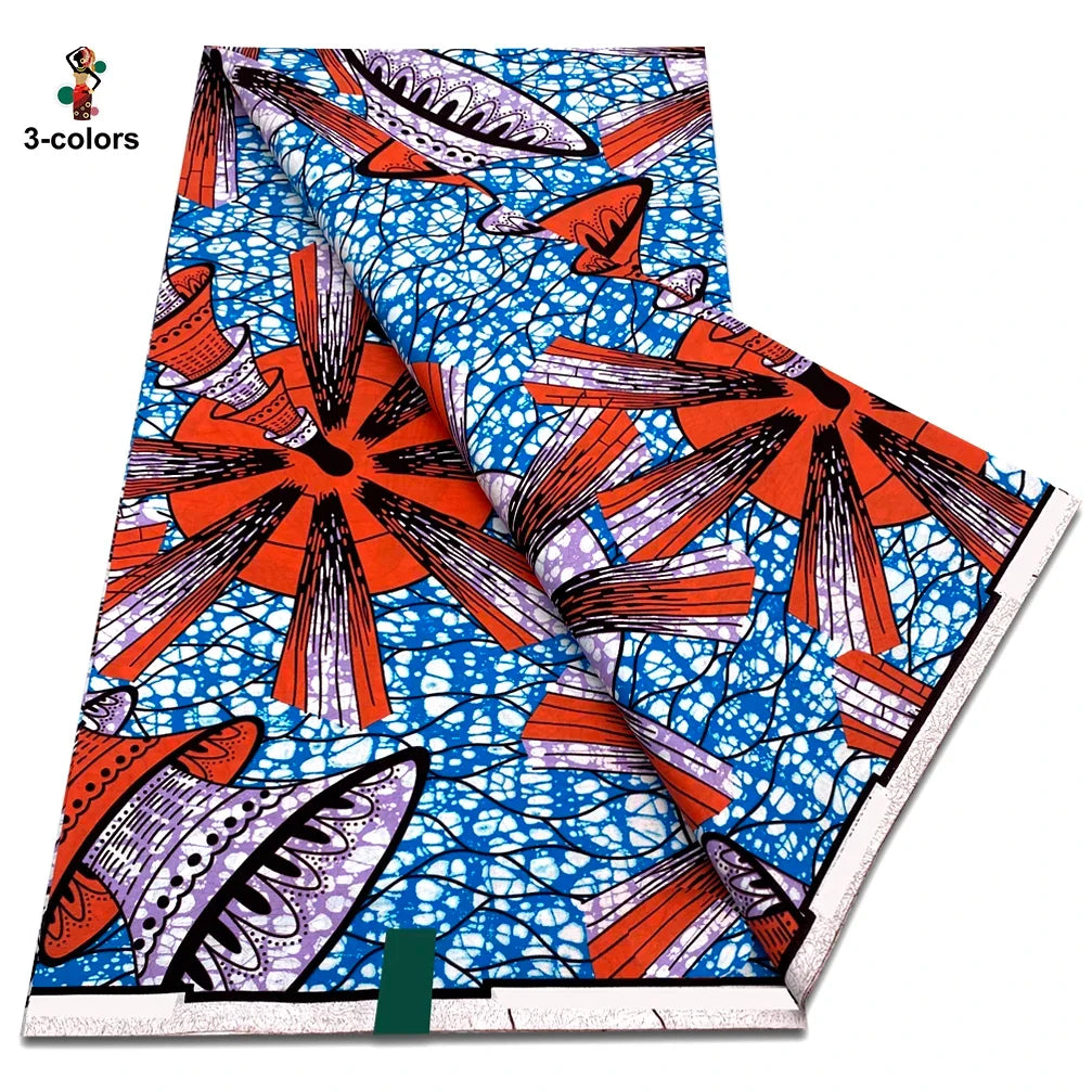2026 Original African Wax Print Fabric - 100% Cotton Nigerian Ankara Batik Soft Pagne Material