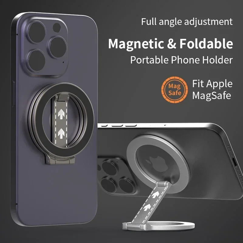 Double-Sided Magnetic Phone Ring Holder – MagSafe Kickstand, Magnet Grip for iPhone 16/15/14, Huawei & Xiaomi