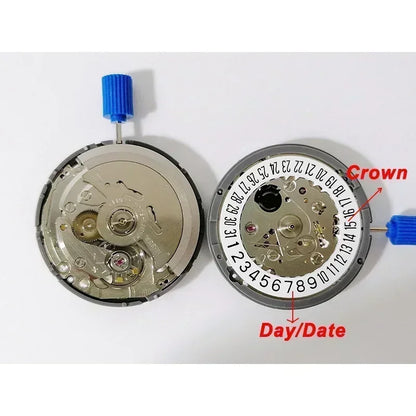 NH35A Premium Automatic Mechanical Watch Movement – High Accuracy Self-Winding 24 Jewels Replacement with Date Wheel (3/3.8/6 O’Clock)