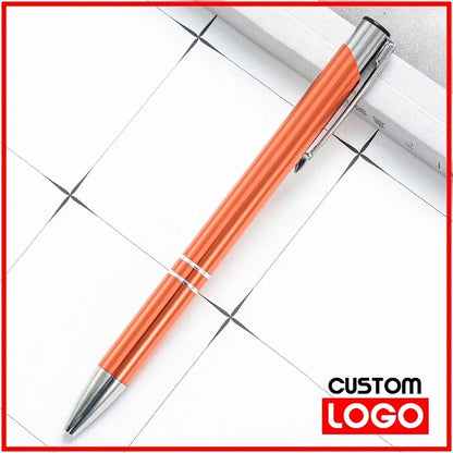 50PCS Custom Metal Ballpoint Pens — Personalized Engraved Logo Advertising Pen, Ideal Gift and Promotional Item