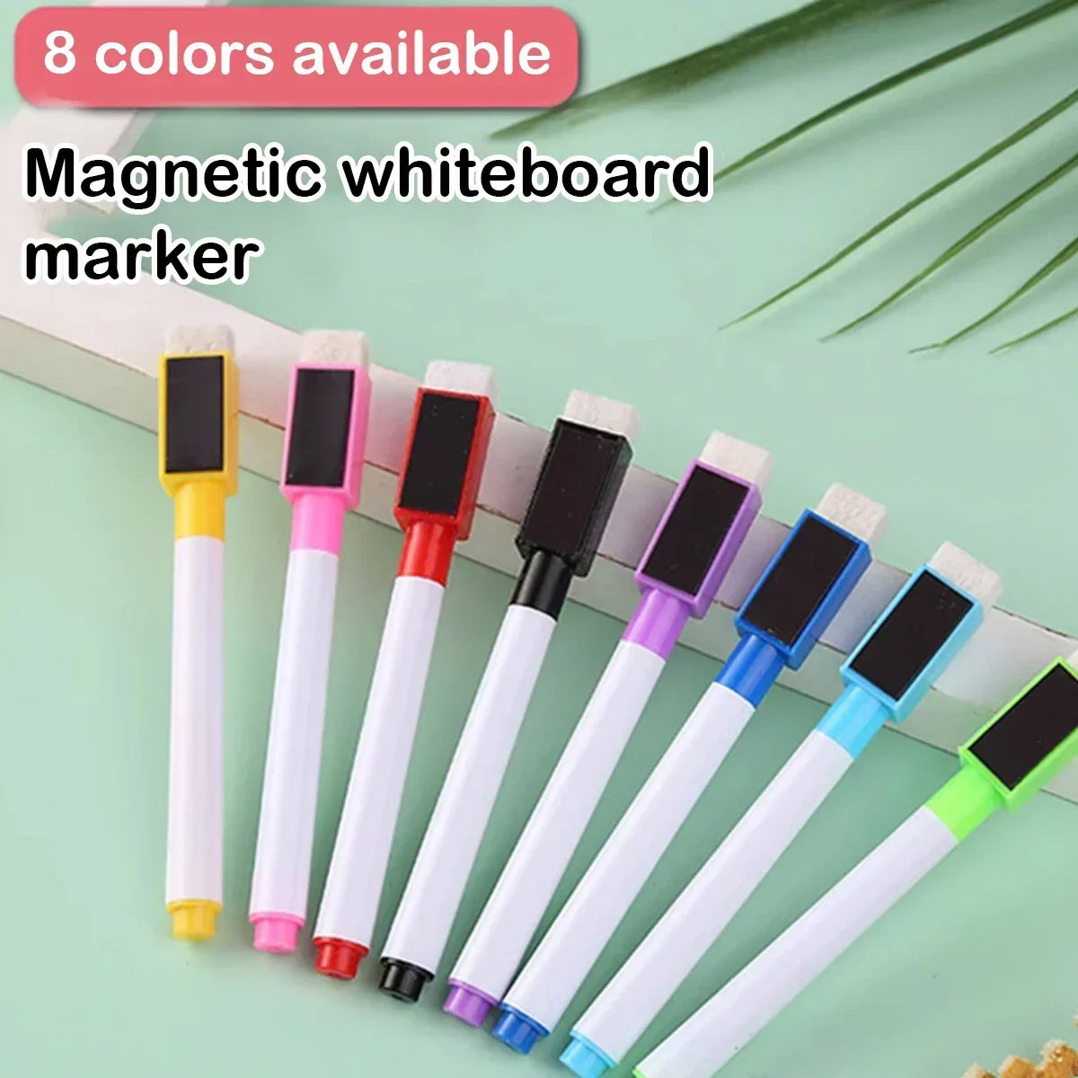 Magnetic Erasable Whiteboard Pen — Colored Blackboard Marker for Classroom, Office, Note-Taking & Teaching Supplies
