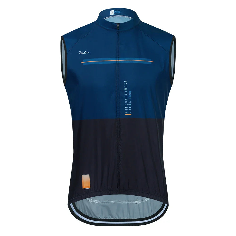 Raudax Men's Sleeveless Cycling Vest – Mesh Ciclismo Undershirt, Windproof Gilet for Cycling & Motorcycle