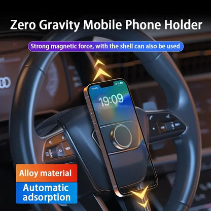 Gravity-Defying Magnetic Car Phone Holder Mount - Secure Suction Support Bracket for All Phones, GPS - No Gravity, No Worries!