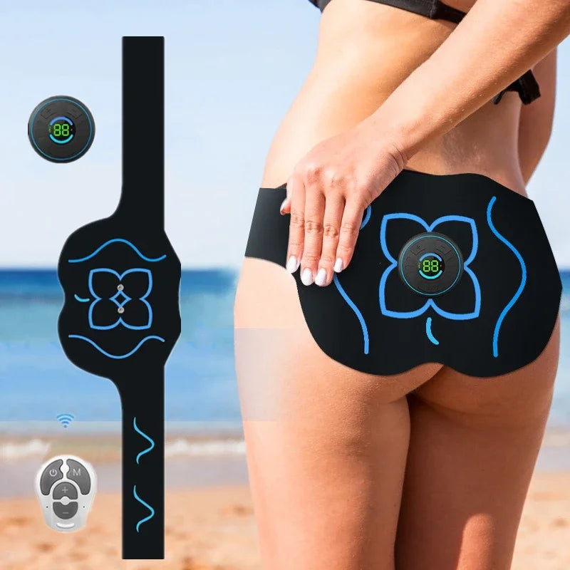 EMS Electric Hip Trainer — Remote Control Buttock Muscle Stimulator with 10 Modes & 39 Training Levels for Fitness & Slimming