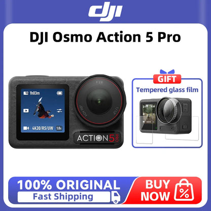 DJI Osmo Action 5 Pro – 4K Camera with 1/1.3" Sensor, 4-Hour Battery, 360° HorizonSteady & Robust Stabilization