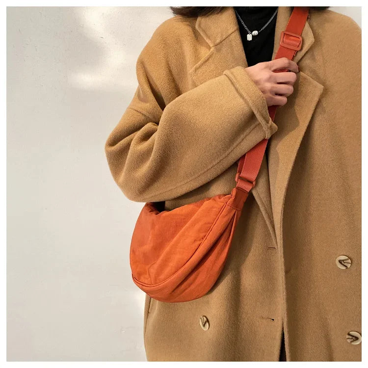 Casual Nylon Hobo Crossbody Bag for Women – Shoulder, Half Moon, Tote Travel Shopper & Purses