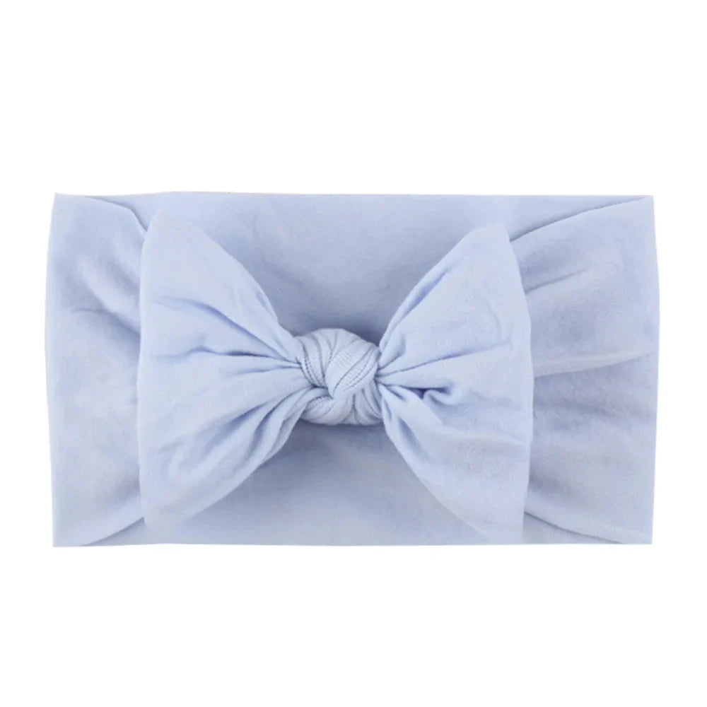 Baby Girls Rabbit Ear Bow Headband – Soft Knot Hairband for Newborns, Infants & Toddlers Photo Props