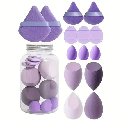 12/14PCS Makeup Sponge Set – Cosmetic Blender Beauty Eggs & Mini Finger Puffs for Foundation