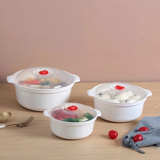 Microwave Oven Soup & Rice Steamer – Eco-Friendly Food Grade Heated Pot with Lid