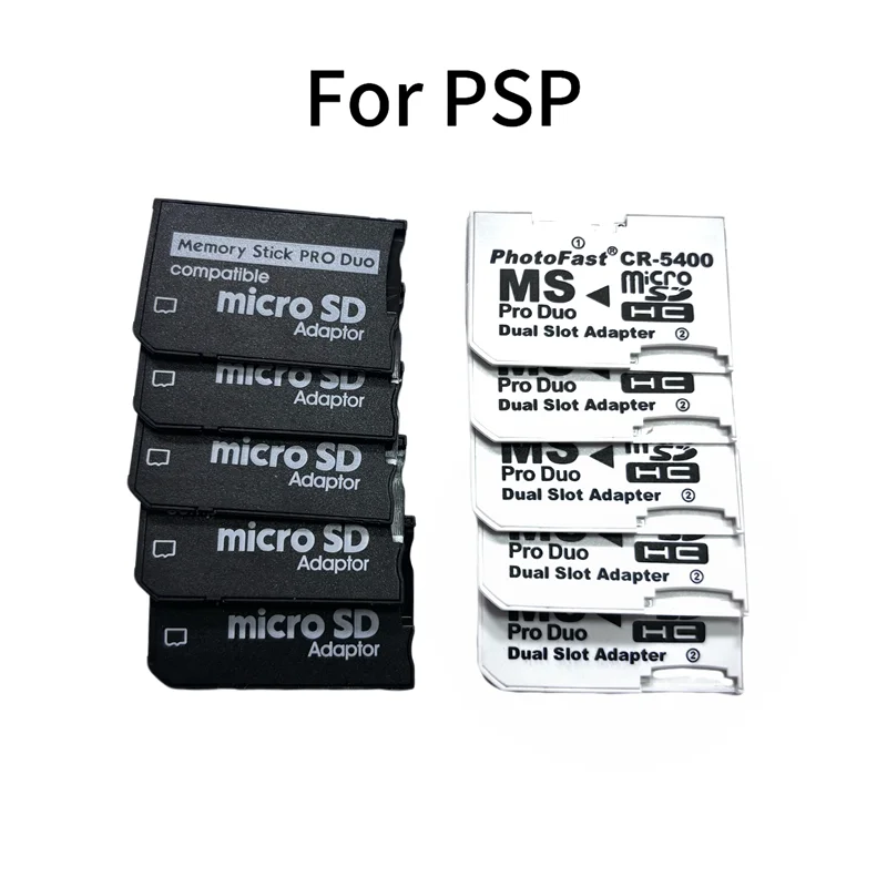5PCS TF to MS Memory Stick Pro Duo Adapter – Card Reader & SD Converter for Sony PSP 1000/2000/3000 Accessories