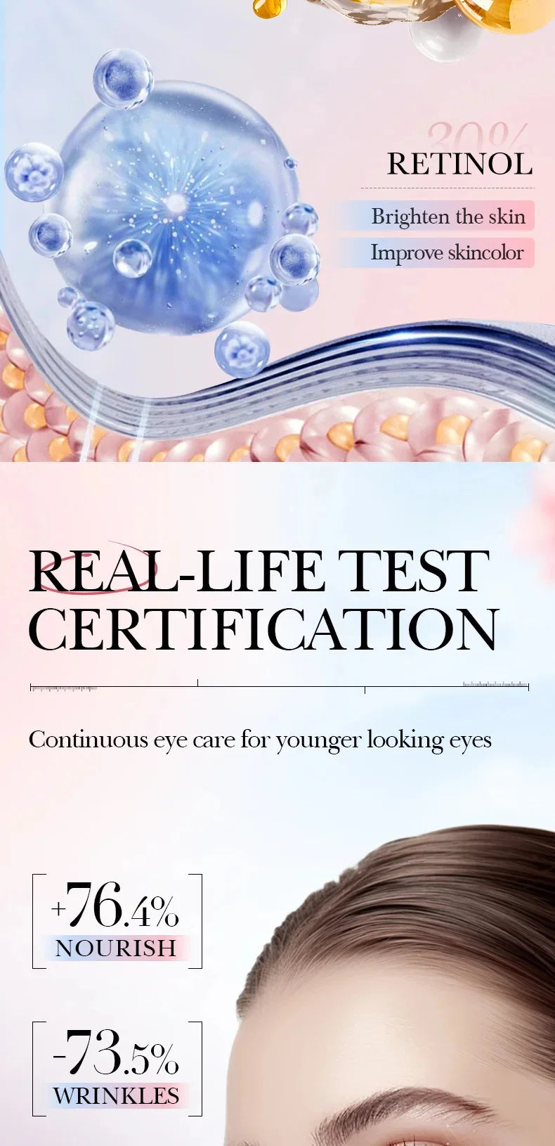 Instant Eye Bag Removal Cream – Collagen, Anti-Wrinkle, Dark Circle & Puffiness Treatment for Firming and Brightening