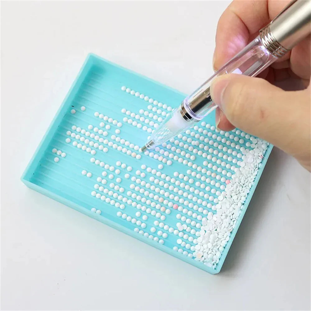 LED DIY Diamond Painting Pen with Light – Illuminated Drill Art Pen Applicator, Bead Lighting Tool & Accessories