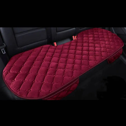 Universal Winter Warm Car Seat Cover Protector Set – 3-Piece Rear Seat Cushion & Back Cushion Auto Seat Protection for Cars, SUVs & Vans