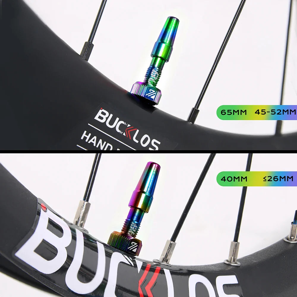BUCKLOS Presta Tubeless Valve Stem 40/44/55/60mm — High-Quality Bike Tire Nipple for Road & MTB