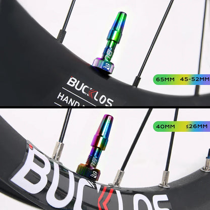 BUCKLOS Presta Tubeless Valve Stem 40/44/55/60mm — High-Quality Bike Tire Nipple for Road & MTB