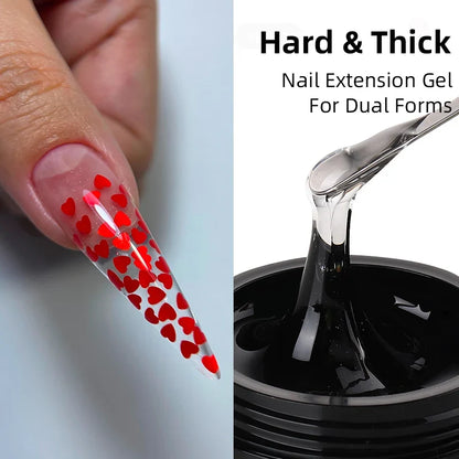 MSHARE 50ml Builder Nail Gel - HEMA & TPO Free Self-Leveling UV LED Gel for Nail Extensions and Sculpting