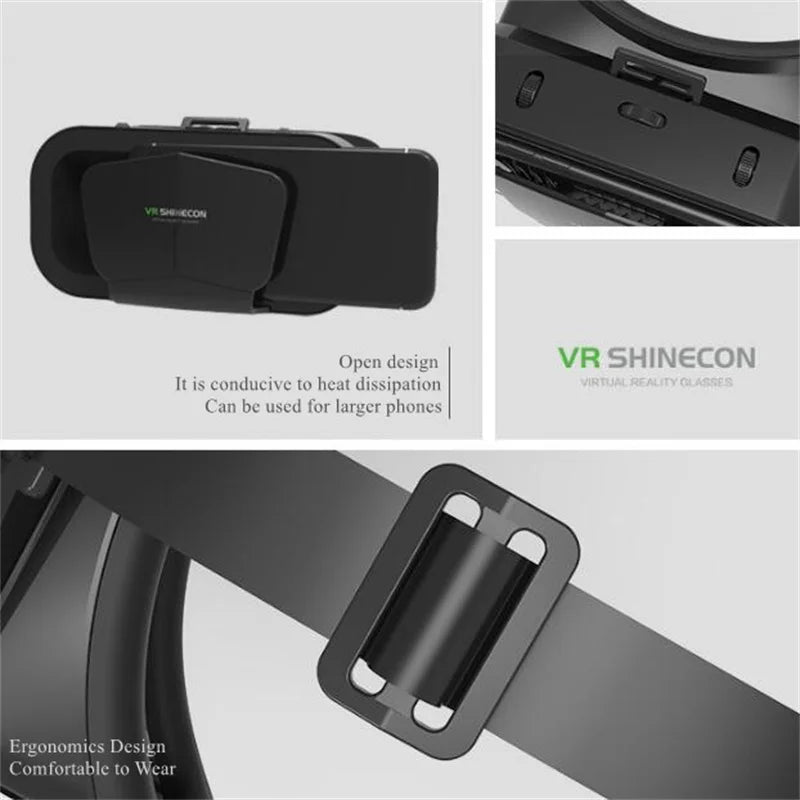 G10 IMAX 3D Virtual Reality Glasses VR Helmet for 4.7-7" Phones - Giant Screen with Game Controller Support