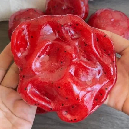 Watermelon Slushy Squishy Toy - Realistic Soft Slow-Rebound Stress Relief Squeeze Toy for Adults