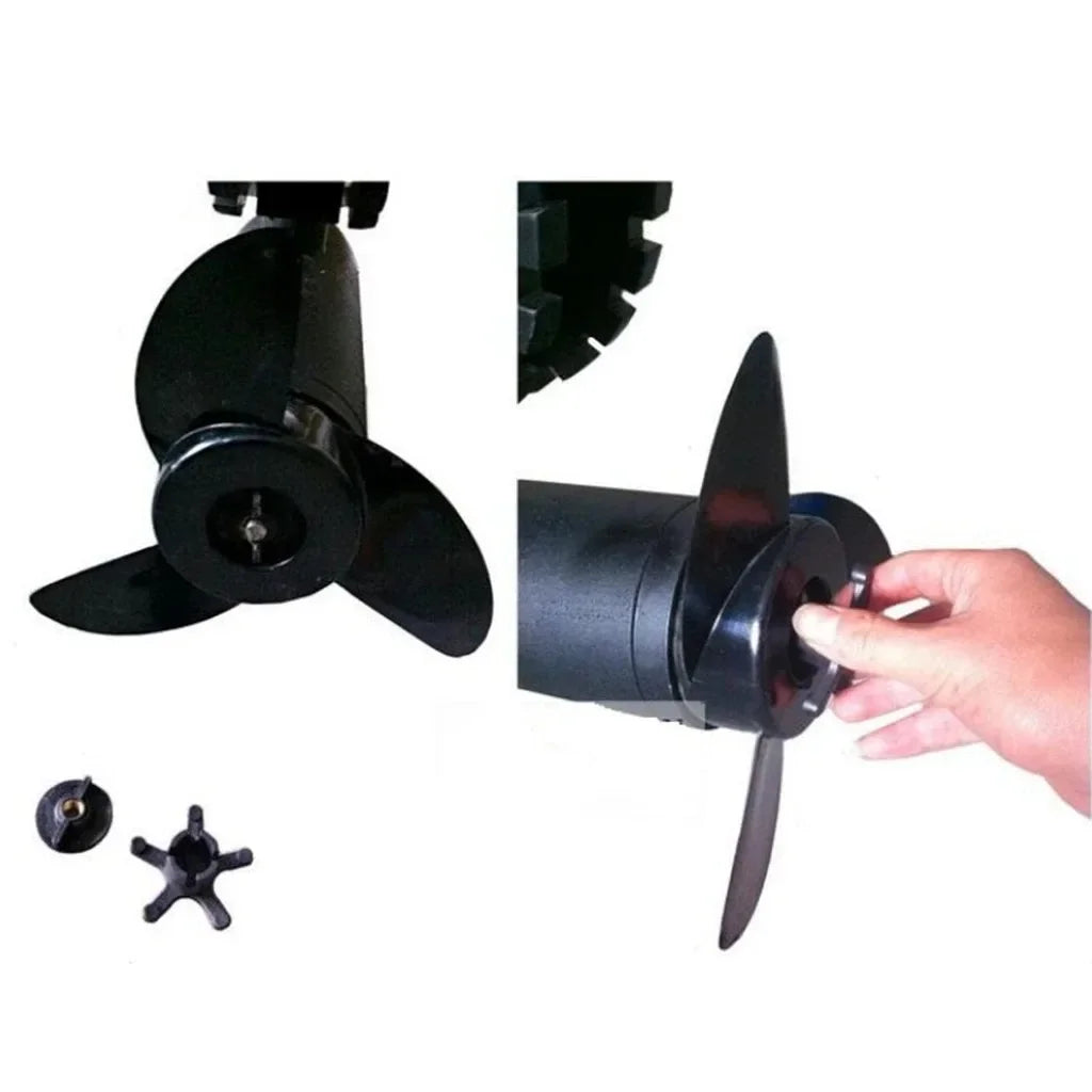 3-Blade Electric Boat Propeller – Outboard Trolling Motor Propeller with Fastening Nut