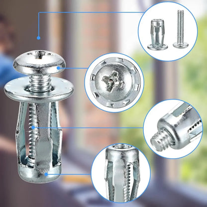Petal Screw Jack Nuts & Expansion Plugs – Curtain Clamp, Rivet Lock Bolt, and Wall Fasteners