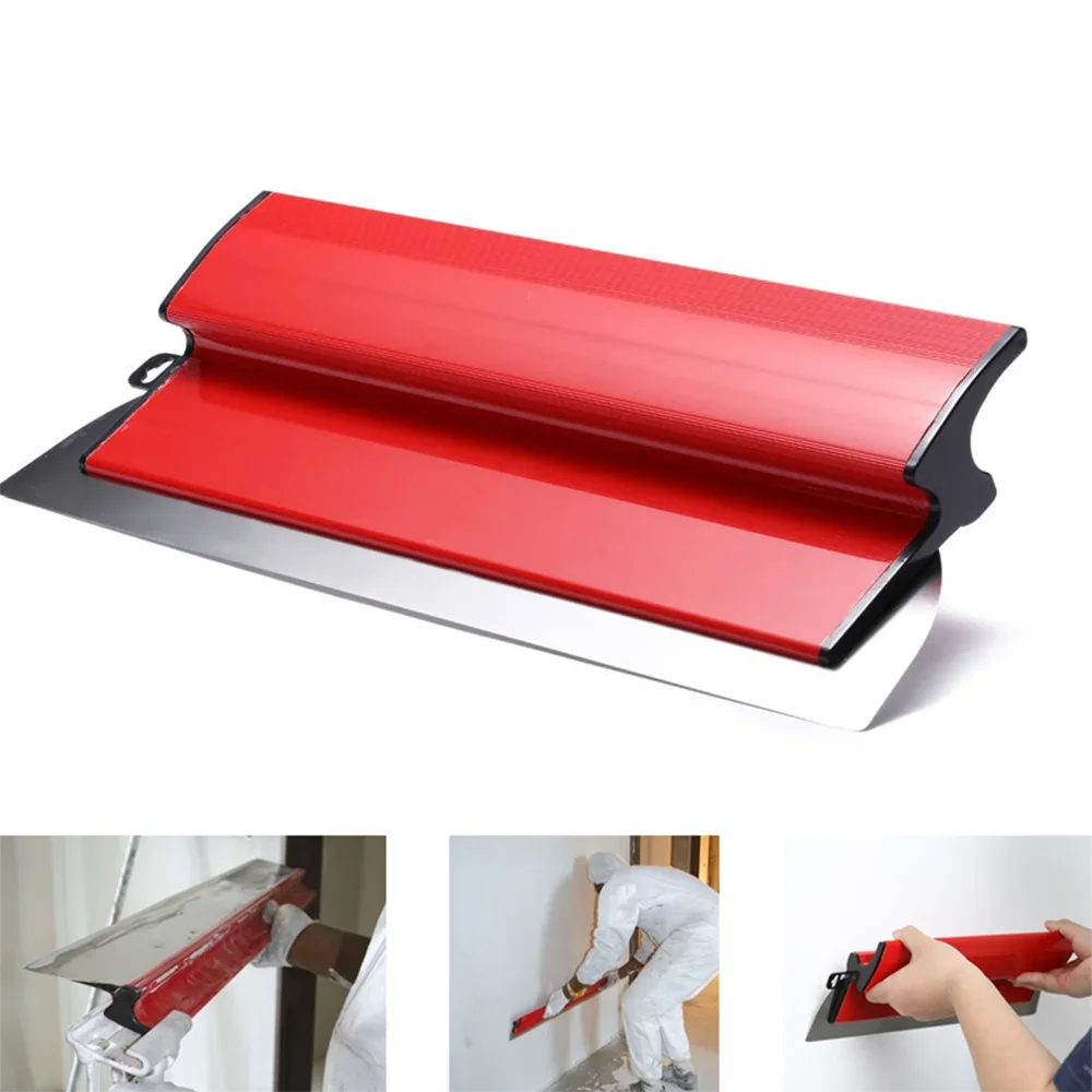 25cm/40cm Drywall Smooth Trowel Brush — Flexible Blade Spray Paint Finishing Putty Building Wall Material Tool
