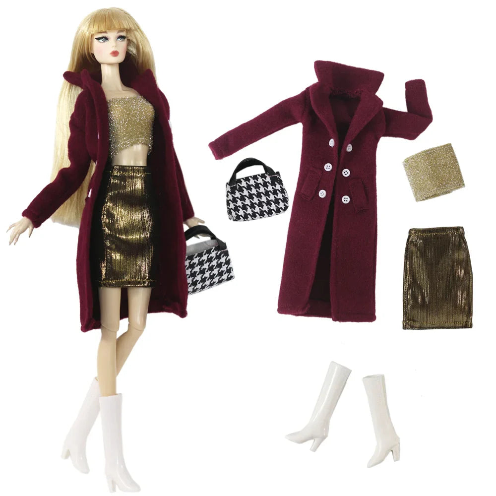 1:6 Scale Doll Clothes Set – Dress Outfit for 11.5-inch (30cm) Dolls, Multiple Styles for Girls’ Gifts