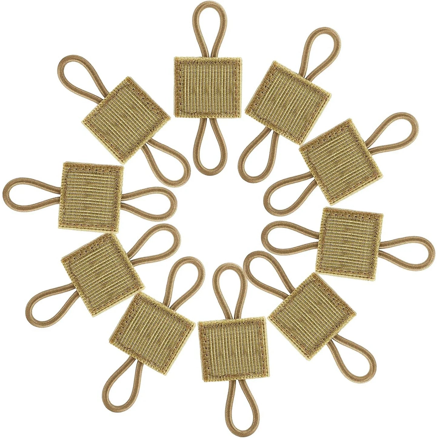 4/10Pcs MOLLE Elastic Retainer Straps - Tactical Webbing Attachment Buckles for Antenna, Flashlight & Gear Organization