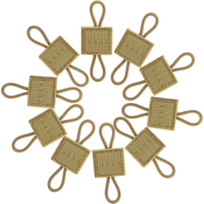 4/10Pcs MOLLE Elastic Retainer Straps - Tactical Webbing Attachment Buckles for Antenna, Flashlight & Gear Organization