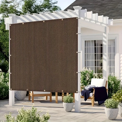 Durable Brown UV Protection Canopy Sun Shade Net – Outdoor Waterproof Shade Cloth for Travel, Picnic, Garden & Pool Use (Multiple Sizes)