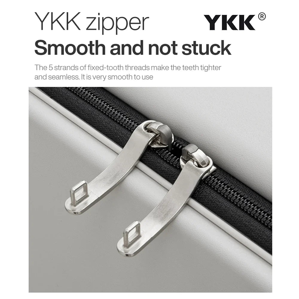 20-Inch Carry-On Suitcase - Wide Handle PC Luggage with Aluminum Frame for Men & Women Travel