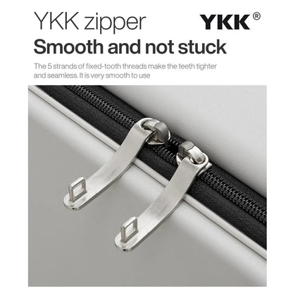 20-Inch Carry-On Suitcase - Wide Handle PC Luggage with Aluminum Frame for Men & Women Travel