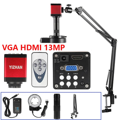 1080P 4K Digital Microscope – Full HD Industrial C-Mount Camera for PCB Welding & Mobile Phone Repair