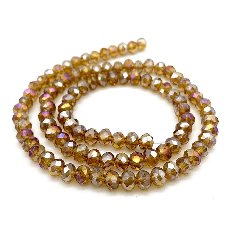 Faceted Crystal Glass Beads 2-8mm Loose Spacer Beads for DIY Jewelry Making Bracelets & Earrings