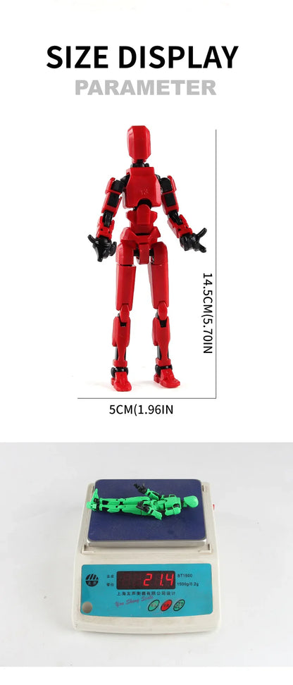 DIY Luminous T13 Multi-Joint Shapeshift Robot & Dog – 3D Printed Movable Mannequin Action Figures for Kids & Gifts