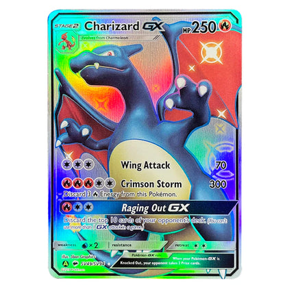 PKM Holographic Trading Cards – Charizard EX, GX, Rainbow Blastoise VMAX, Darkrai VSTAR for Collectors, Battles & Gifts