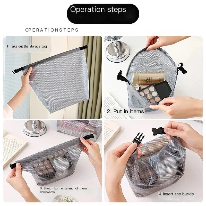 Waterproof Drawstring Storage Bag - Large Capacity Unisex Travel, Gym & Toiletry Organizer