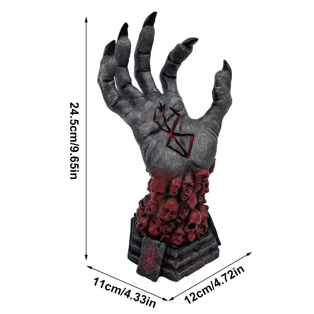 Gothic Witch Hand Resin Statue – Creative Wall Decor, Key & Bag Hanger, Aesthetic Home Ornament