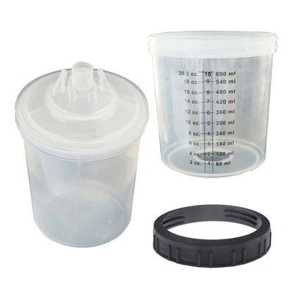 10-Pack Disposable Paint Cups - Spray Gun Paint Mixing Cups for Quick Airbrushing - Available in Various Sizes: 160ML, 350ML, 600ML, 810ML