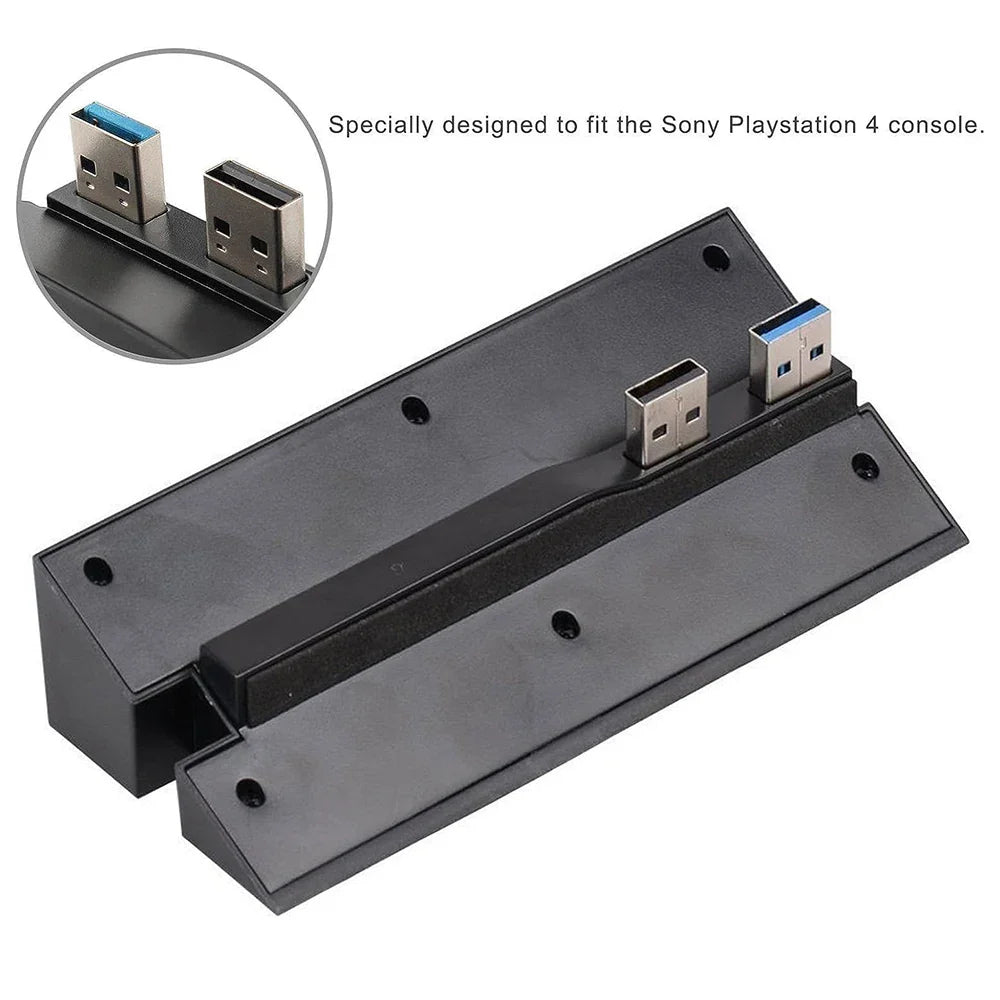 5-Port USB Hub for PS4 Gaming Console – High-Speed USB 3.0 Expansion Adapter (Not for PS4 Slim/Pro)