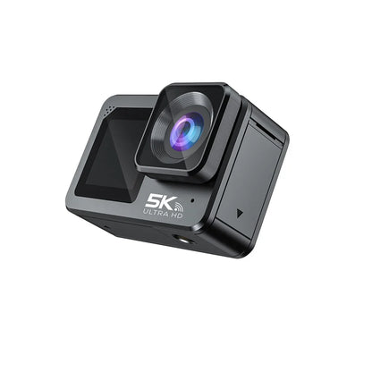 F6W Action Camera — 5K/4K60FPS, 48MP, 2.2" Touch LCD, EIS, Dual Screen, Wi-Fi, 170° Waterproof 30M, 8X Zoom Sports Camera with Wireless Mic