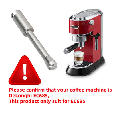 Coffee Maker Steam Wand Nozzle — Stainless Steel Multi-Hole Milk Foam Tip, Compatible with Delonghi EC685