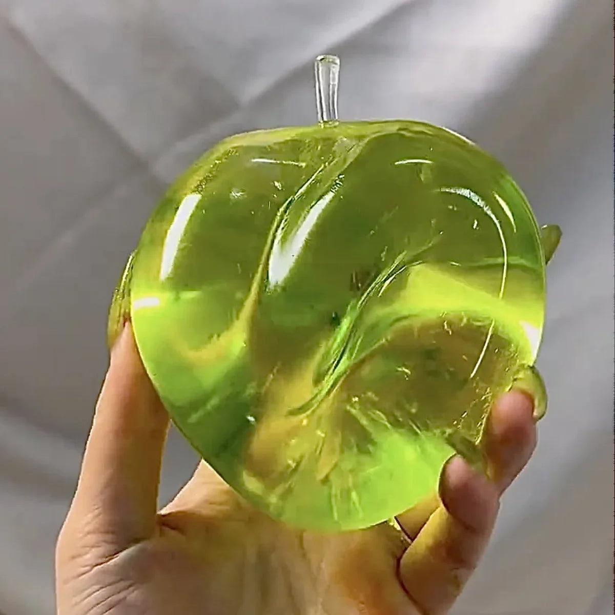 Green Apple Rebound Fidget Ball - Soft Sensory Squeeze Toy for Kids & Adults