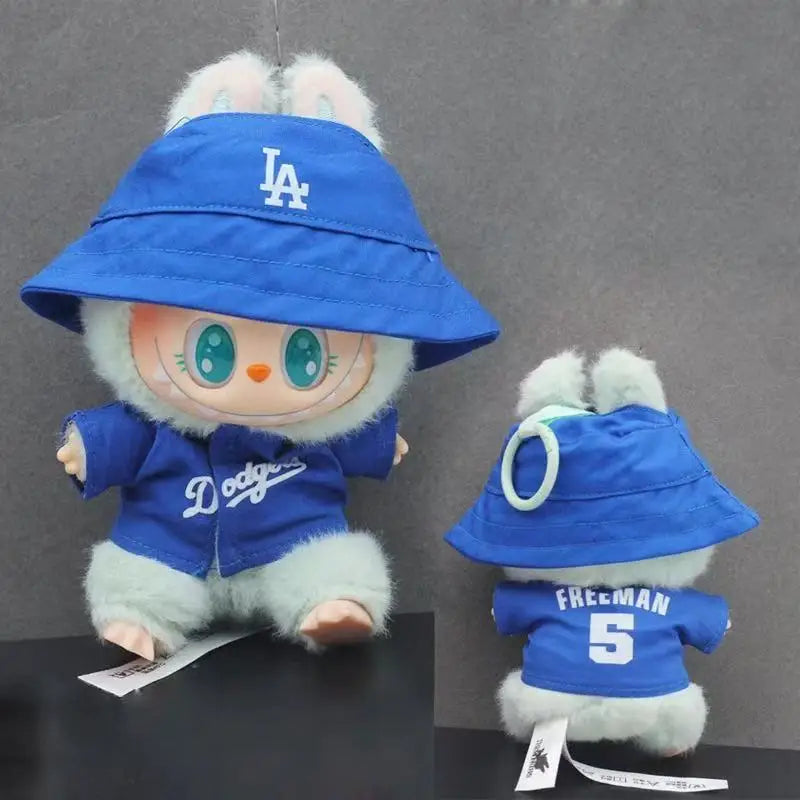 17cm Labubu Doll Clothing – Baseball Suit Size 5 Set for V1/V2 Macaron Sitting Party DIY Handmade Doll Accessories & Gift
